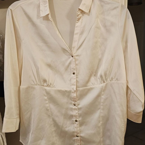 M&S women's shirt beige like new with scarf gift