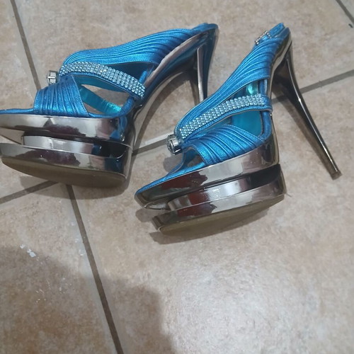 ArtistiRomani blue high-heeled women's sandals size 38