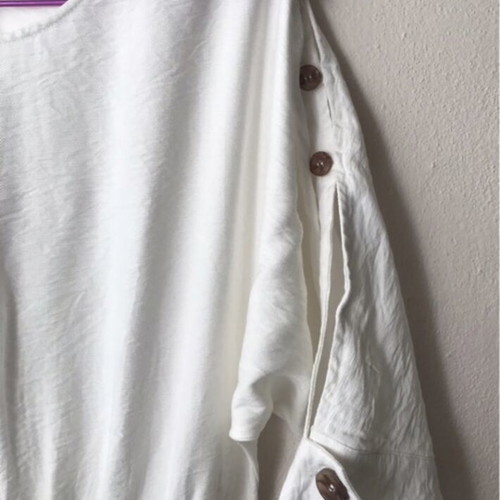ALE midi dress white new with buttons and belt, size Medium