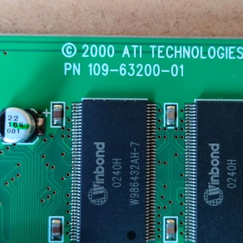ATI Rage 128 32MB graphics card used, AGP