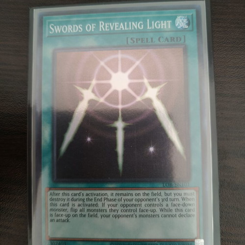 Yu-Gi-Oh Swords of Revealing Light LOB super rare card like new