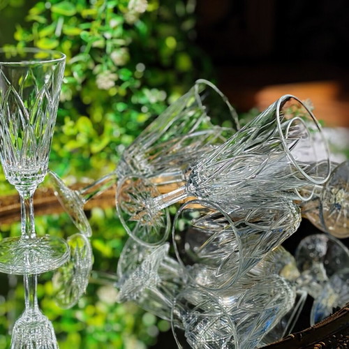 VMC Reims French vintage champagne glasses set of 6