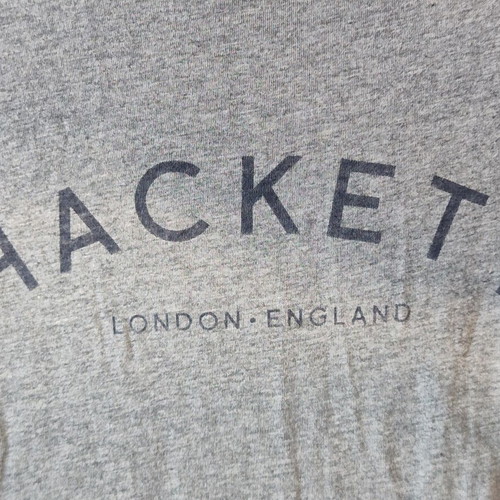 Hackett London T-shirt size M like new, grey marl cotton