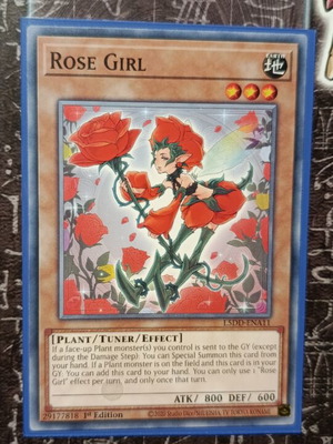 Rose Girl Yu-Gi-Oh! card like new with Ultra Pro sleeve