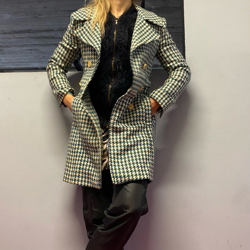 Toi&Moi wool coat like new, blue multicolor