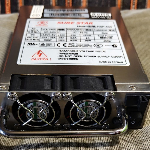 Sure Star R8P-400 400W server NAS power supplies, like new, pack of 2