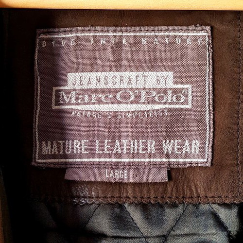 Marco' Polo leather jacket used, brown, size Large