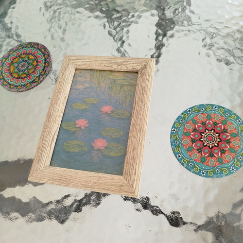 Monet Water Lilies Fine Art Print 10x15 with Wooden Frame new