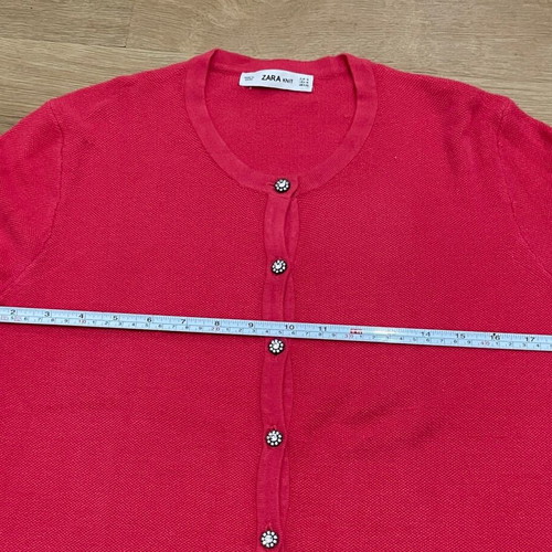 Zara pink cardigan with stone buttons like new