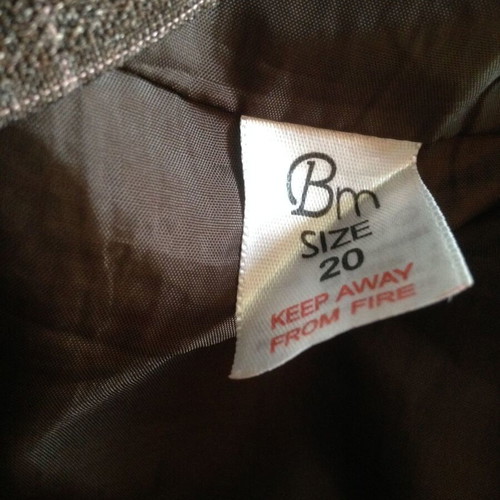 Brown checked skirt with gold buckle Bm used size 20