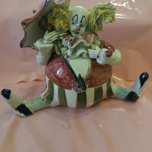 Vintage collectible handmade clown set of 3 like new