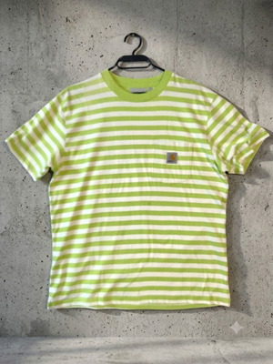 Carhartt WIP Scotty Pocket Tee size M like new, striped green and white