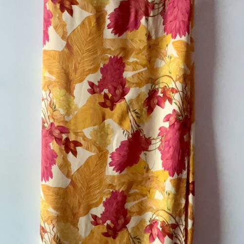 Wrap skirt by Hemithea, pink and orange floral