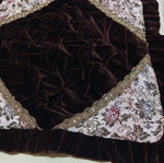 Two decorative pillowcases, brown, German origin