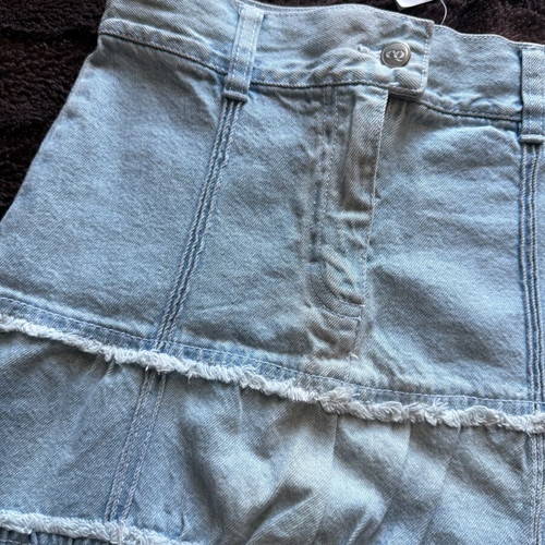 Denim skirt light blue children's new for 8 years old