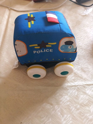 Police car toy like new, soft with pull-back mechanism