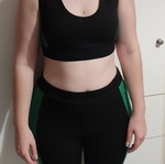 Sports Set leggings and top like new, black and green