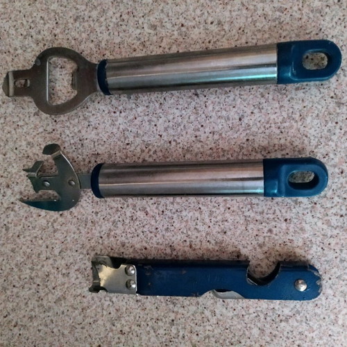 Bottle openers and used kitchen tools
