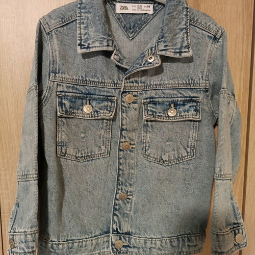 Zara kids denim jacket like new, size 98 cm, light blue