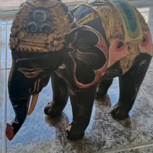 Wooden elephant figurine from Africa