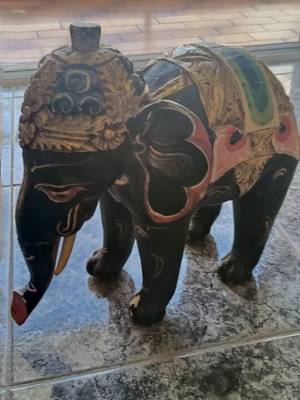 Wooden elephant figurine from Africa