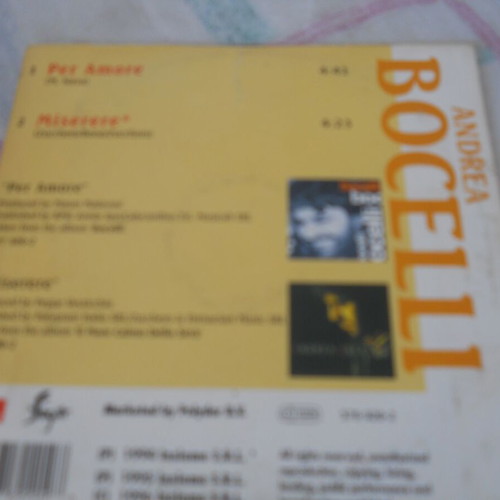 Andrea Bocelli Per Amore CD single used, classical