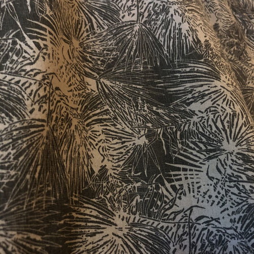 Indicode men's short-sleeve shirt medium linen mix used, tropical print