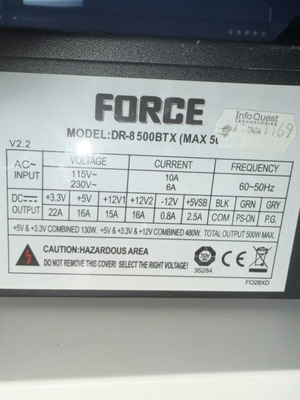PSU FORCE 500W power supply