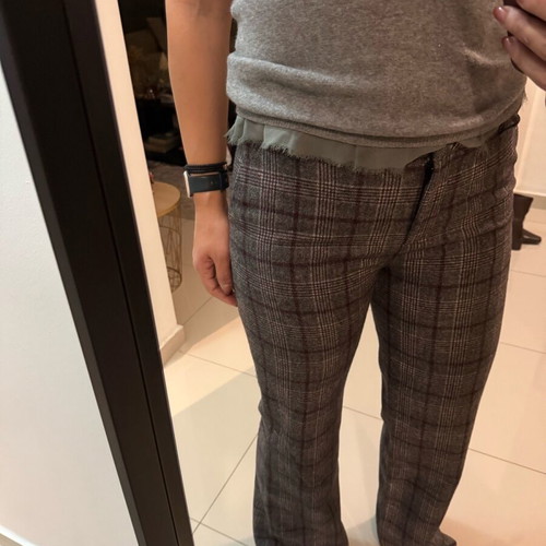 ZINI Boutique plaid pants used, size 42, with wool
