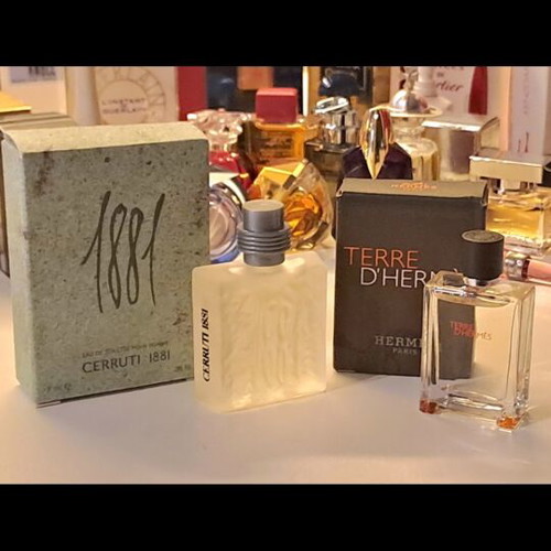 Cerruti 1881 Pour Homme and Terre d'Hermes vintage miniatures new, 10ml