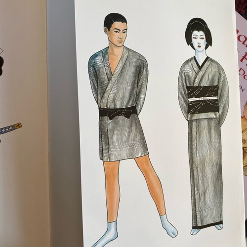 Kabuki Costumes Paper Dolls like new