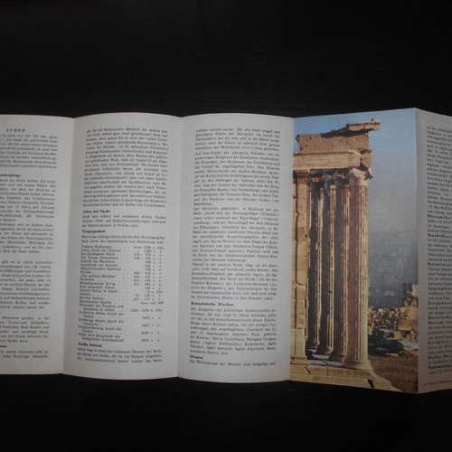 Athens EOT 1964 tourist brochure used, German