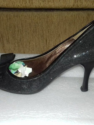 Γόβες γυναικείες 37 δέρμα μαύρες χαμηλές σαν καινούργιες