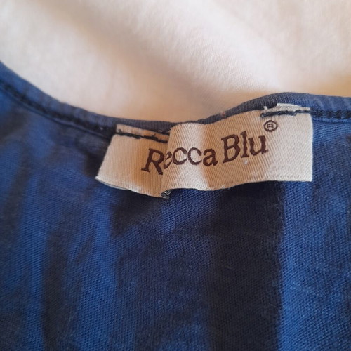 Rebecca Blu asymmetric blue sleeveless top used, size M