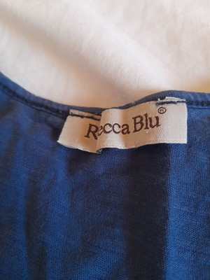 Rebecca Blu asymmetric blue sleeveless top used, size M