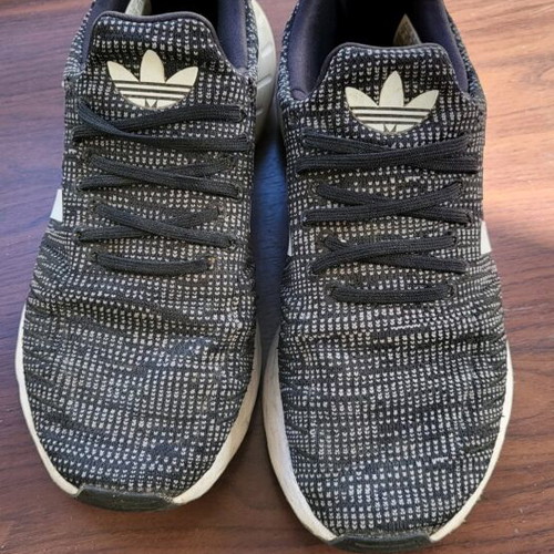 Adidas women's athletic shoes like new, size 38, black and white