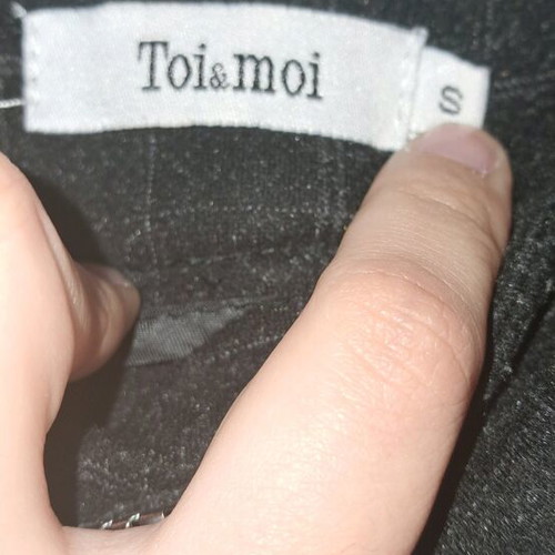 Checked pants black TOI AND MOI size S like new