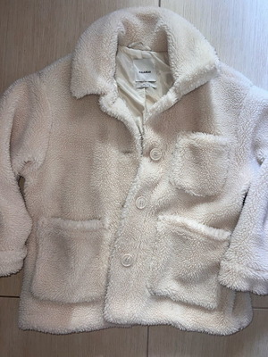 Pull&Bear white fur coat like new, size L