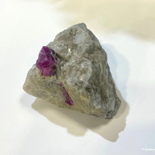 Natural rare raw ruby specimen in feldspar new