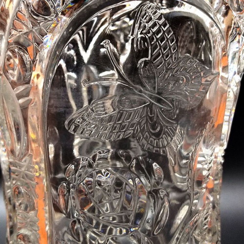 Cut Crystal Vase 30cm used with butterfly designs