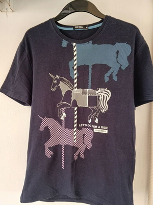 T shirt Antony Morato με ιδιαίτερη στάμπα, σαν καινούργιο, XL, μπλε σκούρο