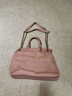 Guess handbag pink used with wear