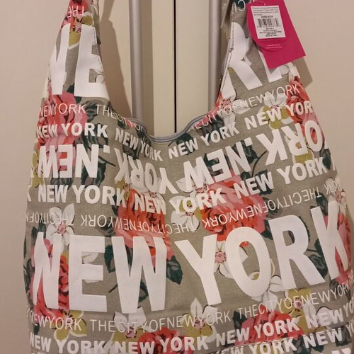 Robin Ruth tote bag New York logo, large canvas, new