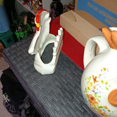 Porcelain koumaro and napkin holder new, Easter decoration