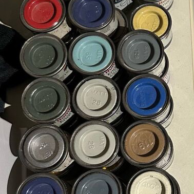 Humbrol enamel paint 14 ml, set of 77 pieces, new