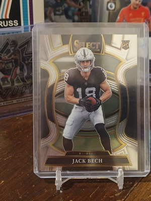2025 Panini Select Concourse Jack Bech #6 Silver Prizm RC Raiders card