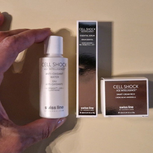 Swiss Line Cell Shock Travel Size set new with leather pouch