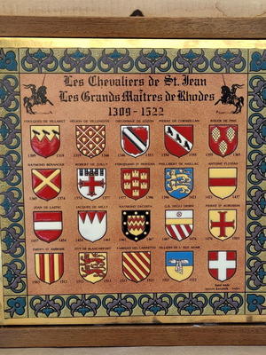 Ceramic wall plaque like new, Knights of St. John Rhodes 1309-1522