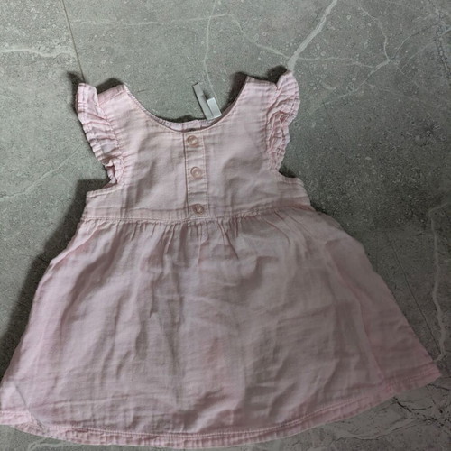 Pink cotton dress 6M like new