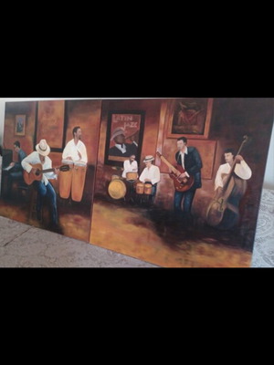Σετ 2 πινάκων Latin Jazz Collection 90×90 εκ. καινούργιο